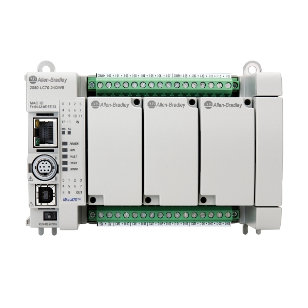 14 x 120vac inp, 10 x relay out Enhanced Ethernet 2080-L70E-24AWB
