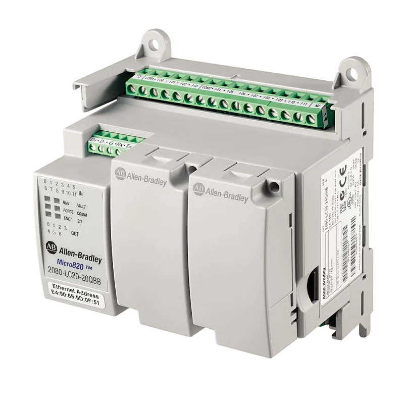 28 x 24vdc/ac inp, 20 x 24vdc sink out, 3 x PTO/PWM, 6 x HSC 2080-LC20-20AWBR