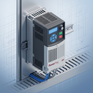 PowerFlex 523 VFD installed on DIN rail - InstroDirect Australia parallel import