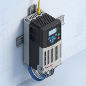 PowerFlex 527 VFD installed on DIN rail - InstroDirect Australia parallel import