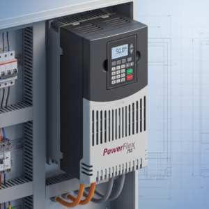 PowerFlex 753 VFD installed on DIN rail - InstroDirect Australia parallel import